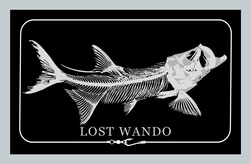Tarpon Bonefish Woven Color Patch -Black with Black Rope 256 Umpqua Flat Bill Richardson Hat Lost Wando Outfitters