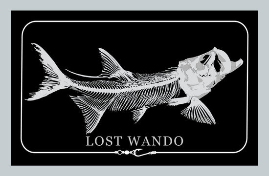 Tarpon Bonefish Woven Color Patch -Black with Black Rope 256 Umpqua Flat Bill Richardson Hat Lost Wando Outfitters