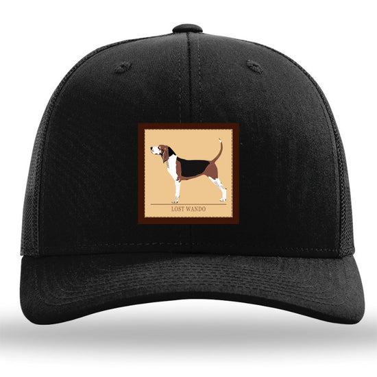 Treeing Walker Woven Patch Black-Black Richardson 112 Snapback Trucker Hat Lost Wando Outfitters