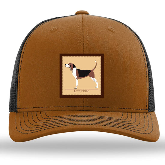 Treeing Walker Woven Patch Caramel-Black Richardson 112 Hat Lost Wando Outfitters