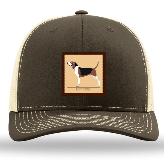 Treeing Walker Woven Patch Chocolate Chip-Birch Richardson 112FP Snapback Trucker Hat Lost Wando Outfitters