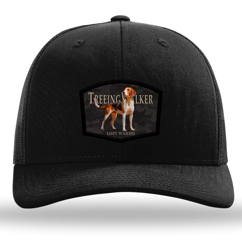 Treeing Walker Color Patch Black/Black Richardson 112 Snapback Trucker Hat Lost Wando Outfitters - Lost Wando Outfitters