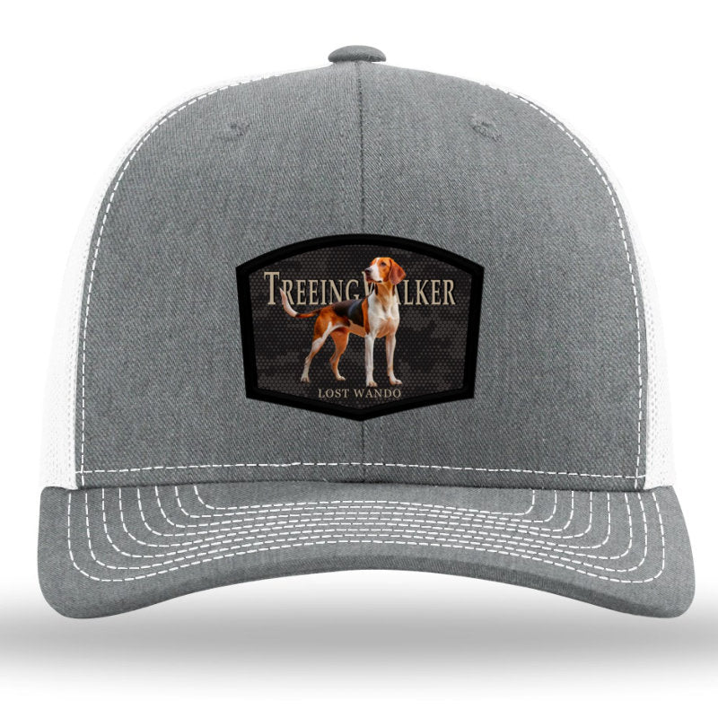 Treeing Walker Color Patch Heather Grey/White Richardson 112 Snapback Trucker Hat Lost Wando Outfitters