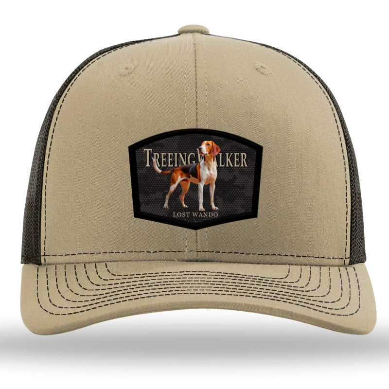Treeing Walker Color Patch Khaki/Brown Richardson 112 Snapback Trucker Hat Lost Wando Outfitters - Lost Wando Outfitters