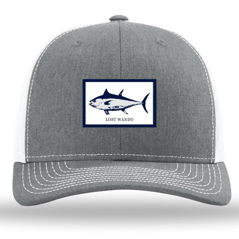 Tuna Woven Patch Heather Grey-White Richardson Sports 112 Trucker Snapback Lost Wando Outfitters - Lost Wando Outfitters