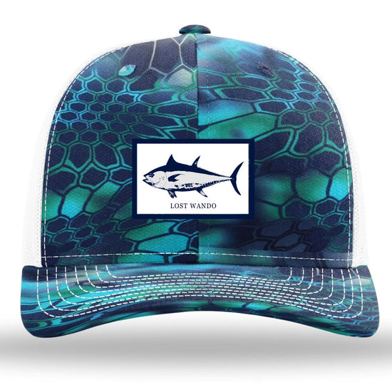 Load image into Gallery viewer, Tuna Woven Patch Kryptek Pontus-White Richardson Sports 112P Trucker Snapback Lost Wando Outfitters
