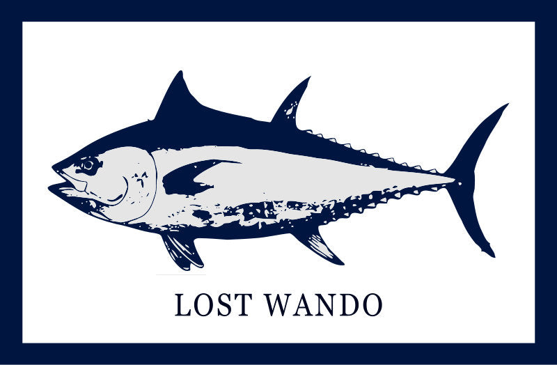 Tuna Woven Patch -Light Grey with White Rope Richardson 258R Trucker Snap-Back Hat Lost Wando Outfitters
