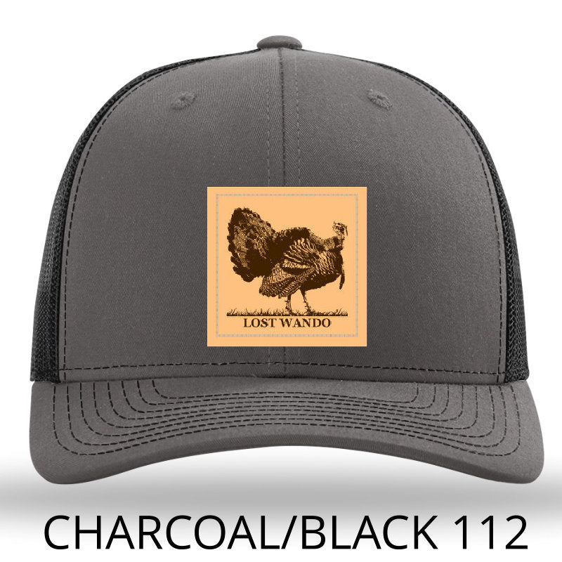 Turkey Leather Patch Charcoal-Black Richardson 112 Trucker Hat Lost Wando Outfitters - Lost Wando Outfitters