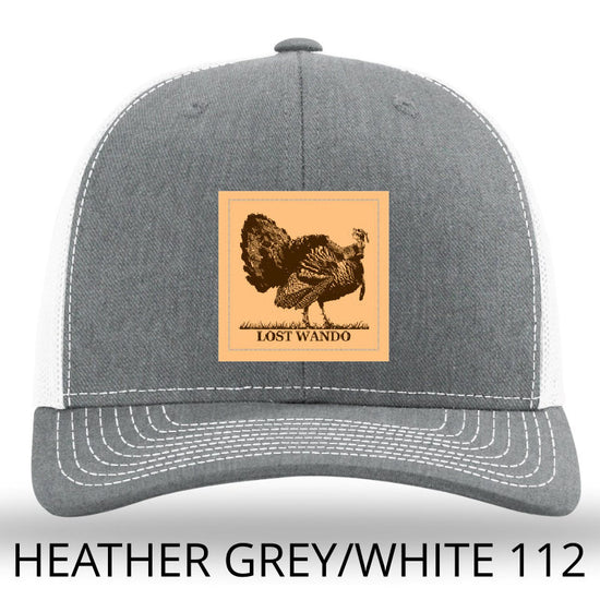 Turkey Leather Patch Heather Grey-White Richardson 112 Trucker Hat Lost Wando Outfitters - Lost Wando Outfitters