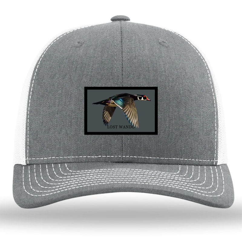 Wood Duck -Color Sublimated patch -Heather Grey-White Richardson 112 Hat Lost Wando Outfitters