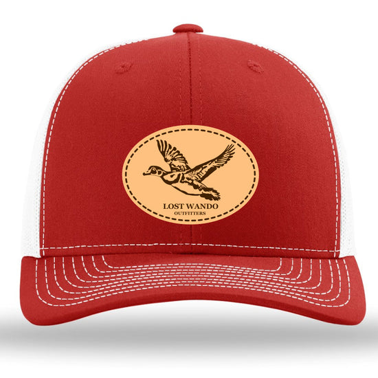 Wood Duck Red-White Leather Patch Richardson 112 Hat Lost Wando Outfitters