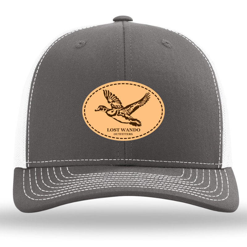 Wood Duck Charcoal-White Leather Patch Richardson 112 Hat Lost Wando Outfitters