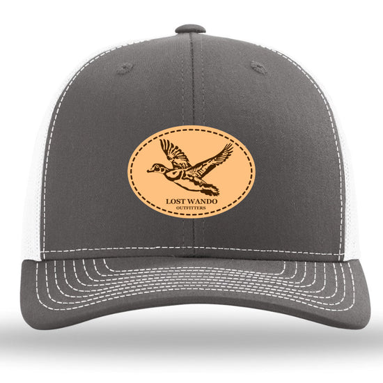 Wood Duck Charcoal-White Leather Patch Richardson 112 Hat Lost Wando Outfitters