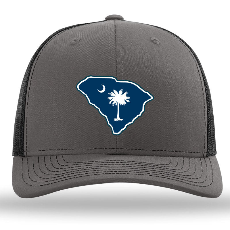 SC Outline- Color Patch -Charcoal-Black Richardson 112 Trucker Snapback Lost Wando Outfitters