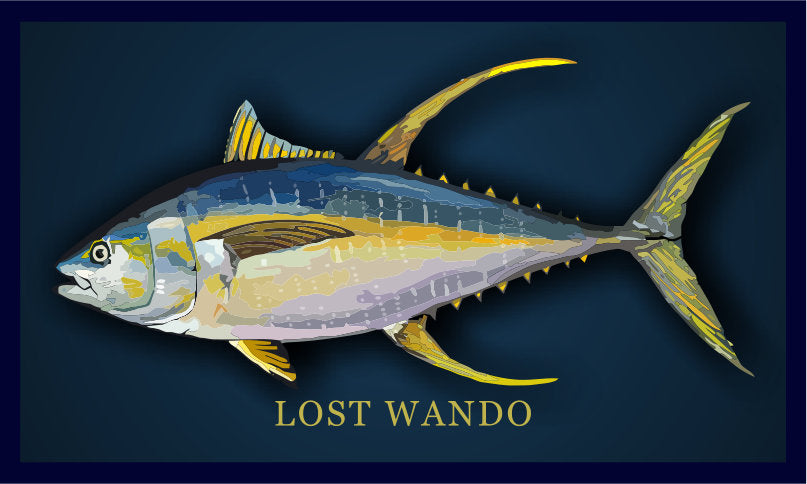 Yellow Fin Tuna Color Patch - Amber Gold-Navy Rope Richardson 930 Hat Lost Wando Outfitters