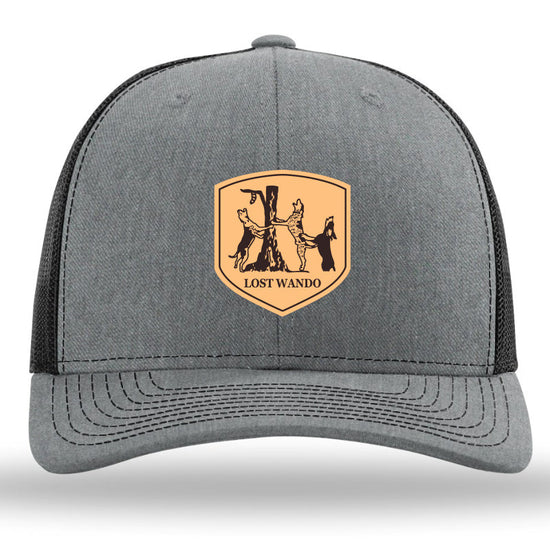 Coon Dogs Leather Patch Heather Grey-Black Richardson 112 Snapback Trucker Hat Lost Wando Outfitters