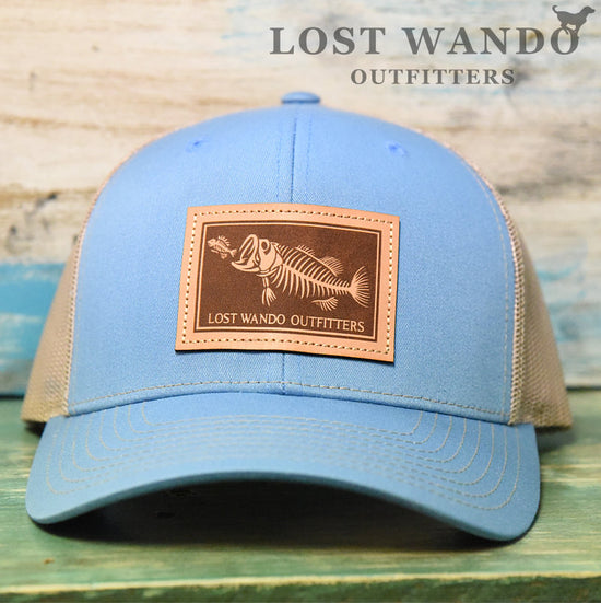 Bone Fish Leather Patch Richardson 112 Columbia Blue-Khaki Lost Wando Outfitters - Lost Wando Outfitters
