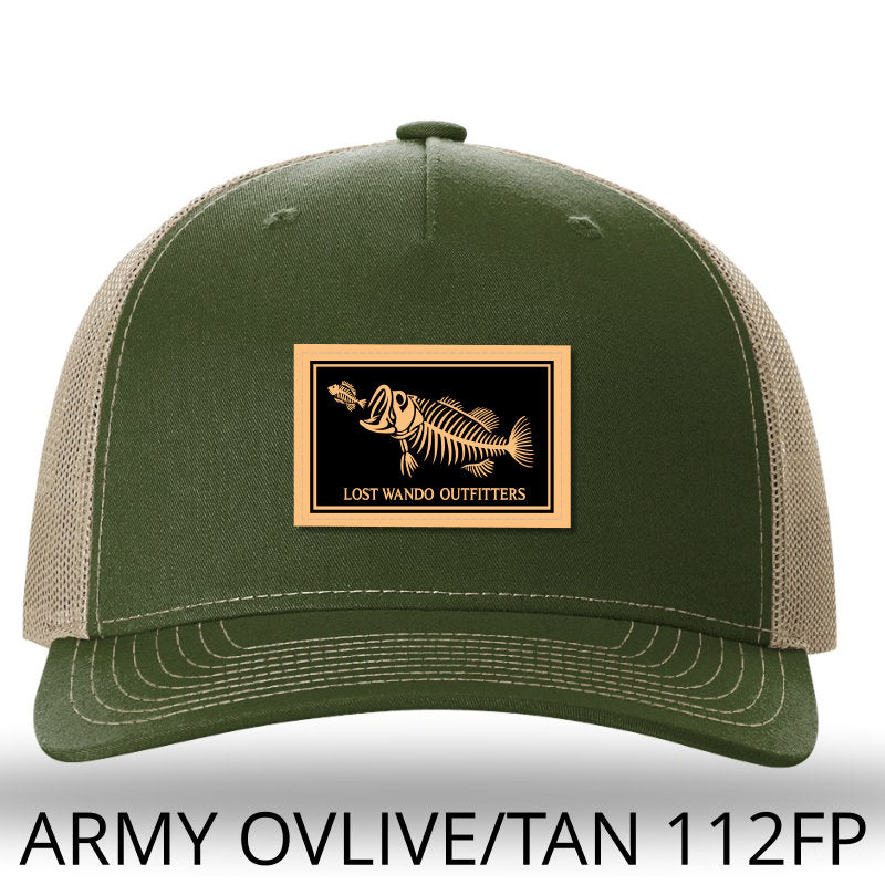 Bone Fish Leather Patch Army Olive-Tan Richardson 112FP