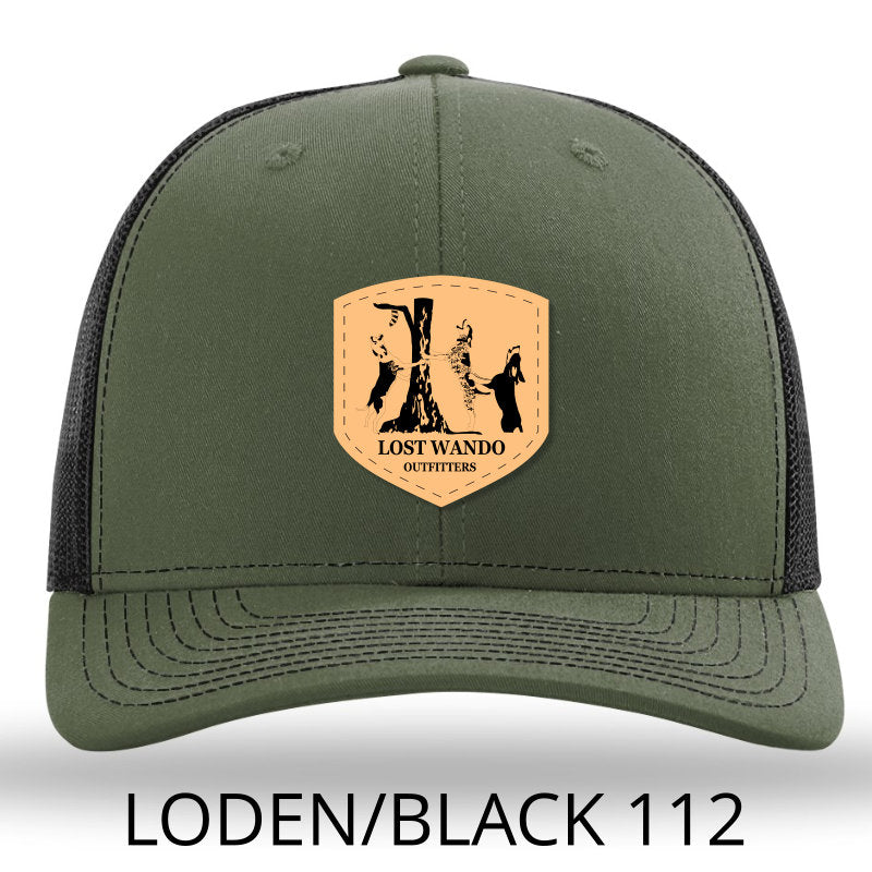 Coon Dogs Loden-Black Leather Patch Richardson 112 Hat Lost Wando Outfitters - Lost Wando Outfitters