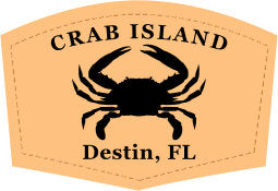 Florida Crab Island Destin Leather Patch Hat -Heather Grey-Black Richardson 112 - Lost Wando Outfitters