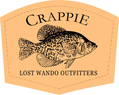 Crappie Leather Patch Hat Charcoal-Black Lost Wando Outfitters - Richardson 112 - Lost Wando Outfitters