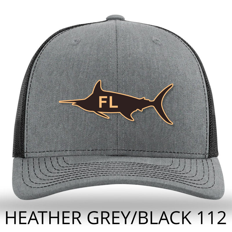 Red Drum Charcoal-Black Leather Patch Richardson 112 Hat Lost Wando Ou –  Lost Wando Outfitters