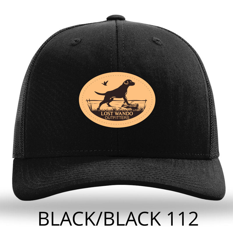 Load image into Gallery viewer, Marsh Lab Leather Patch Hat Black - Lost Wando Outfitters
