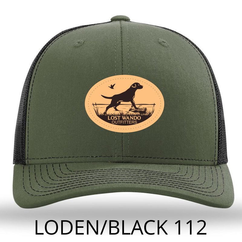 Marsh Lab Leather Patch Hat Loden-Black - Lost Wando Outfitters