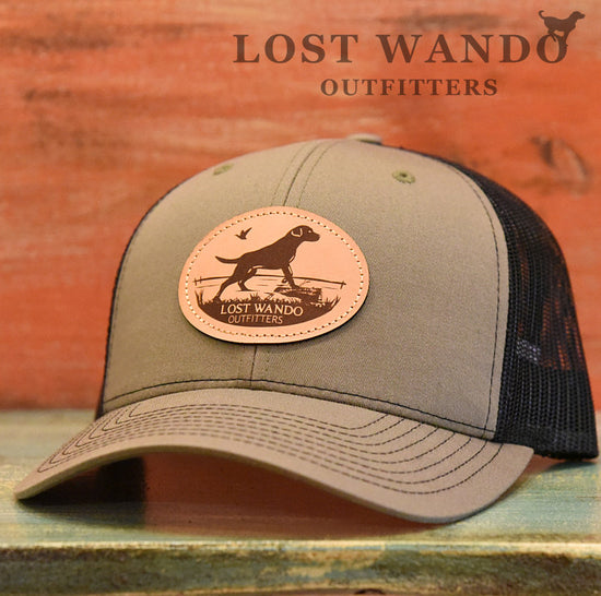 Marsh Lab Leather Patch Hat Loden-Black - Lost Wando Outfitters