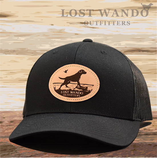 Marsh Lab Leather Patch Hat Black - Lost Wando Outfitters