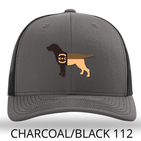NC Lab Leather Patch Trucker Hat- Charcoal-Black Richardson 112 Lost Wando Outfitters - Lost Wando Outfitters