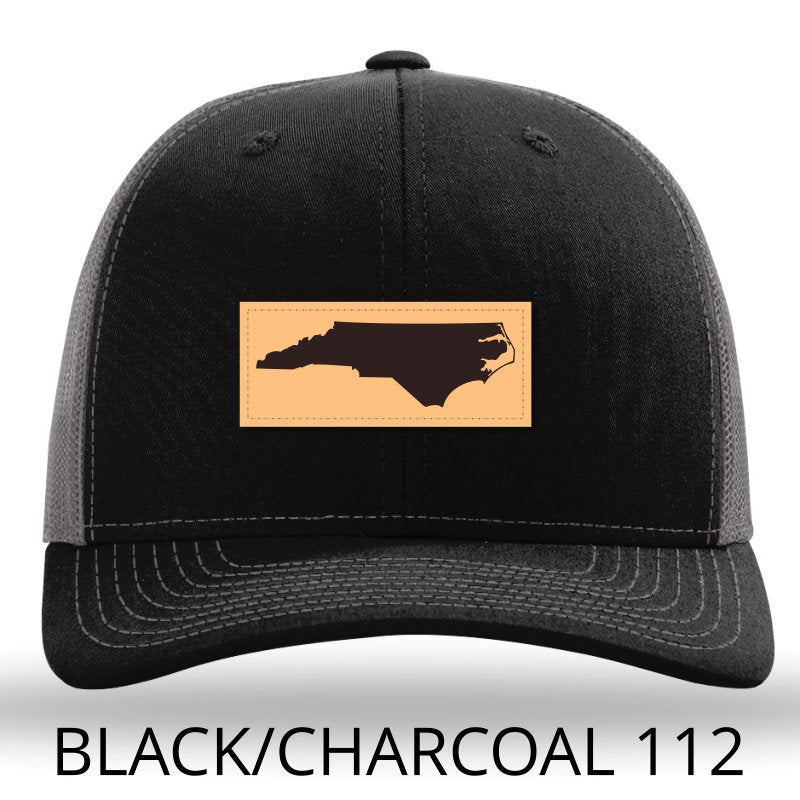 Load image into Gallery viewer, Lost Wando Outfitters NC Rectangle Leather Patch Hat: Black-Charcoal - Lost Wando Outfitters
