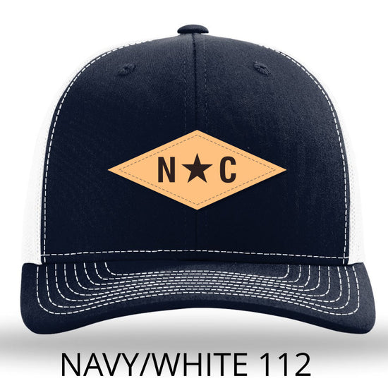 N*C Diamond Leather Patch -Navy - White - Lost Wando Outfitters