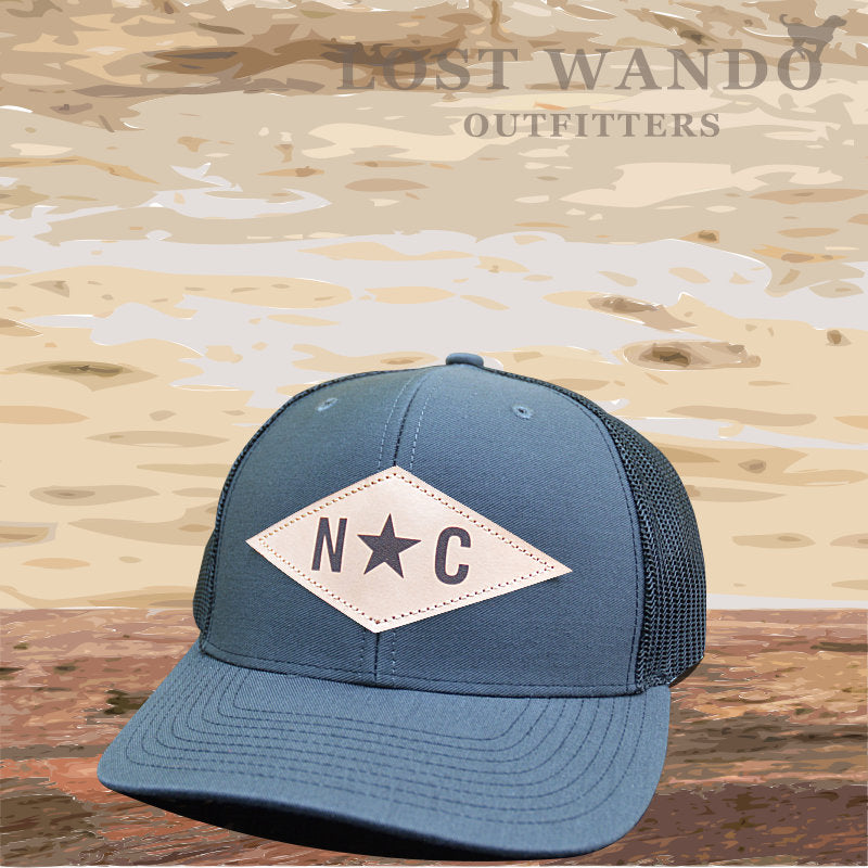 N*C Diamond Leather Patch - Charcoal - Black - Lost Wando Outfitters