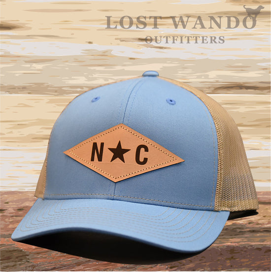N*C Diamond Leather Patch - Columbia Blue-Khaki Lost Wando Outfitters - Lost Wando Outfitters