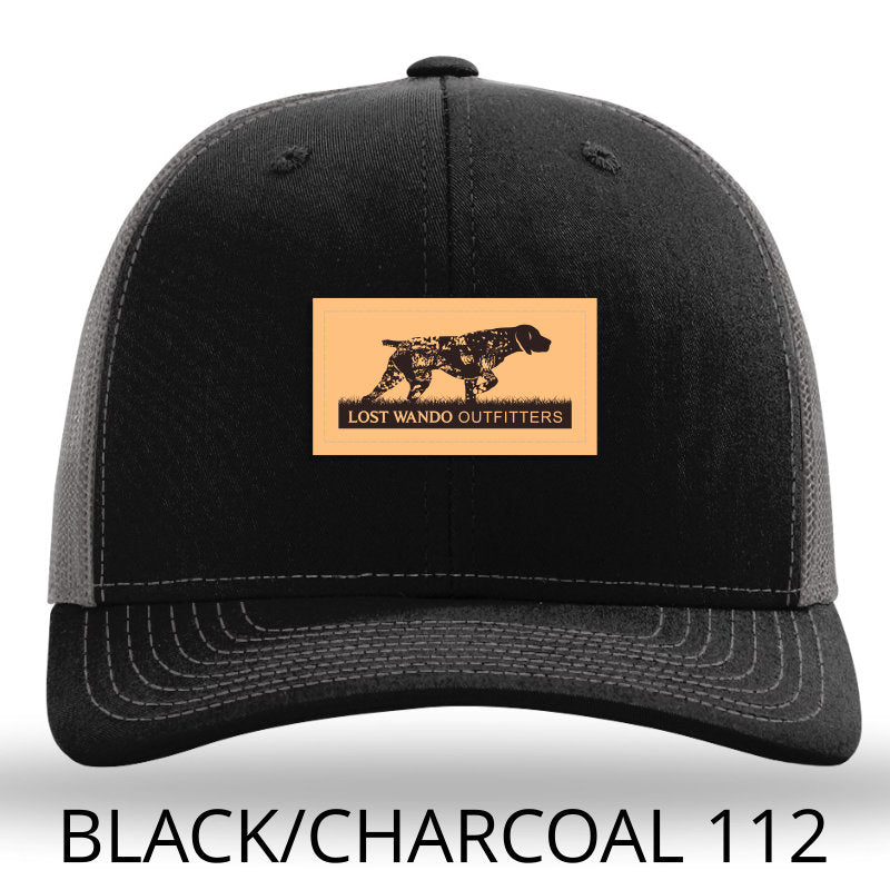 Pointer Leather Patch Hat Black-Charcoal - Lost Wando Outfitters