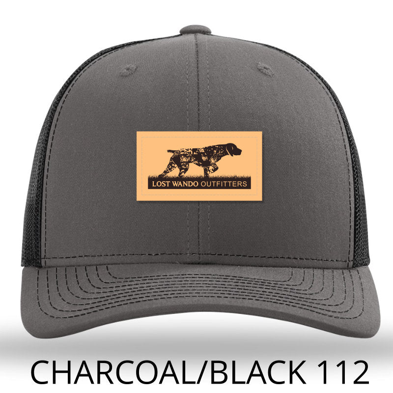 Pointer Leather Patch Hat Charcoal-Black - Lost Wando Outfitters