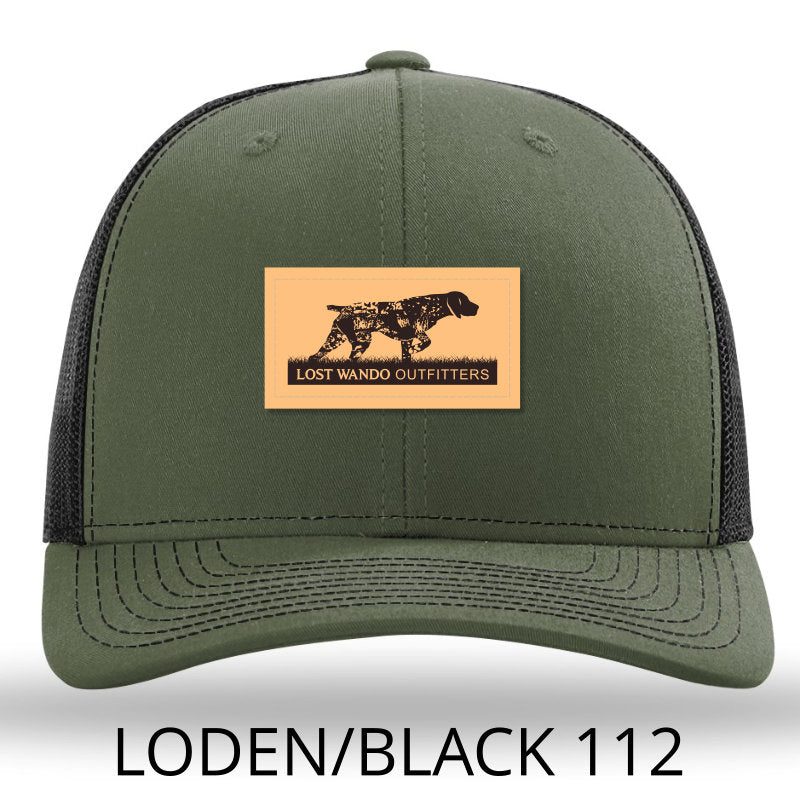 Pointer Leather Patch Hat Loden-Black - Lost Wando Outfitters