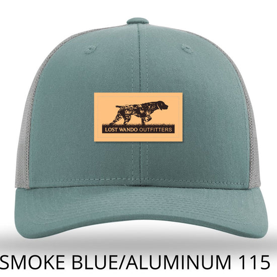 Load image into Gallery viewer, Pointer Leather Patch Hat Smoke Blue - Aluminum - Lost Wando Outfitters
