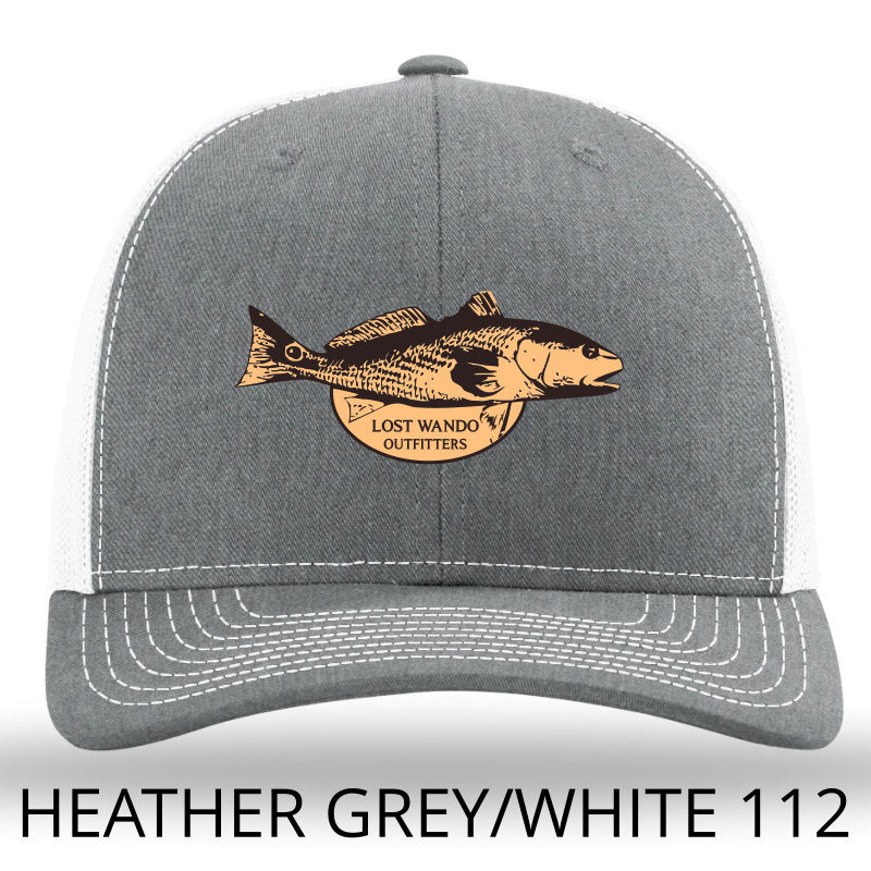 Red Drum Heather Grey-White Leather Patch Richardson 112 Hat Lost Wand –  Lost Wando Outfitters