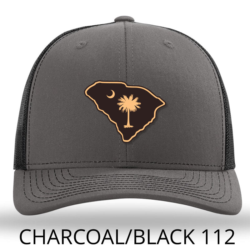 SC Etched Leather Outline - Charcoal Black - Lost Wando Outfitters