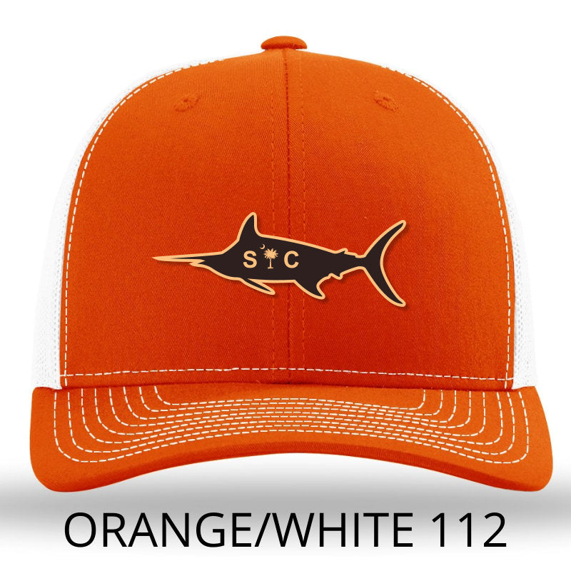 SC Marlin Etched Leather -Orange White Lost Wando Outfitters - Lost Wando Outfitters