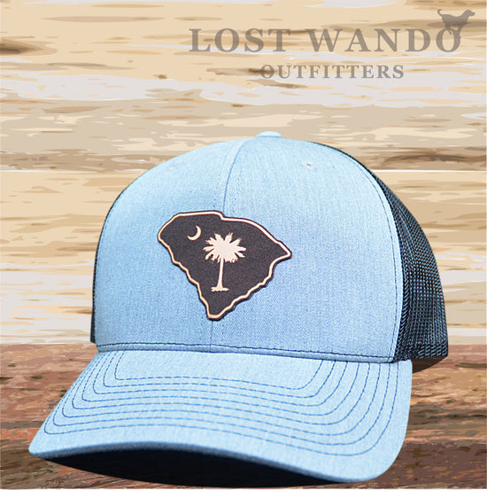 SC Etched Leather Outline - Heather Grey Black - Lost Wando Outfitters