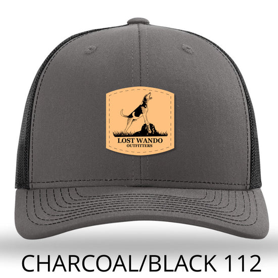 Treeing Walker Leather Patch Richardson 112 Hat Charcoal-Black Lost Wando Outfitters - Lost Wando Outfitters