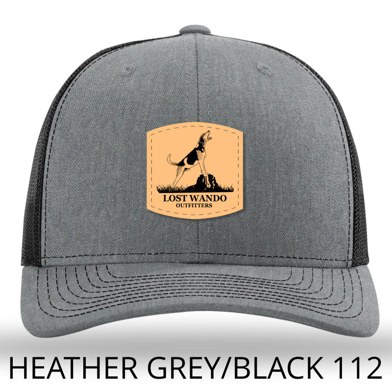 Treeing Walker Leather Patch Richardson 112 Hat Heather Grey-Black Lost Wando Outfitters - Lost Wando Outfitters