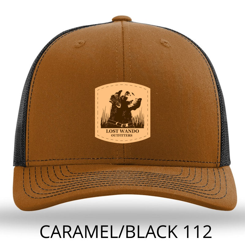 Wando Stay Caramel-Black Leather Patch Richardson 112 Snapback Hat- Lost Wando Outfitters - Lost Wando Outfitters