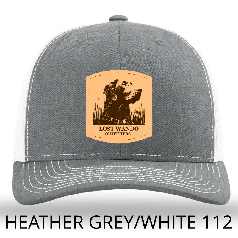 Wando Stay Heather Grey-White Leather Patch Richardson 112 Snapback Hat- Lost Wando Outfitters - Lost Wando Outfitters