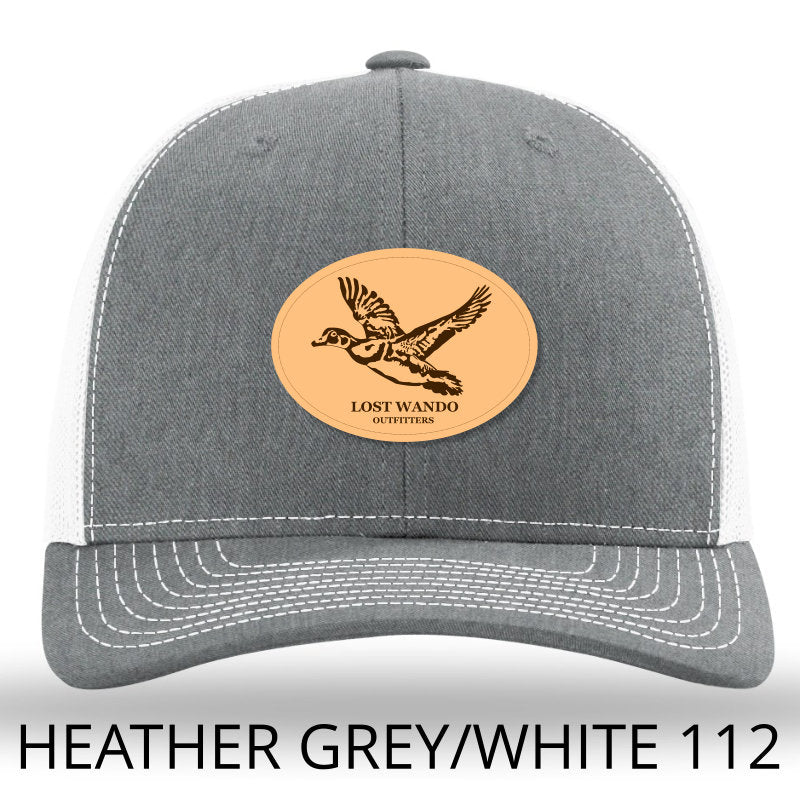 American Marlin - Leather patch hat - Heather Grey-Black Lost